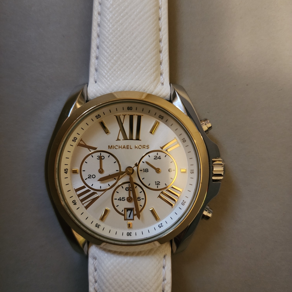Michael Kors Gold and White Watch